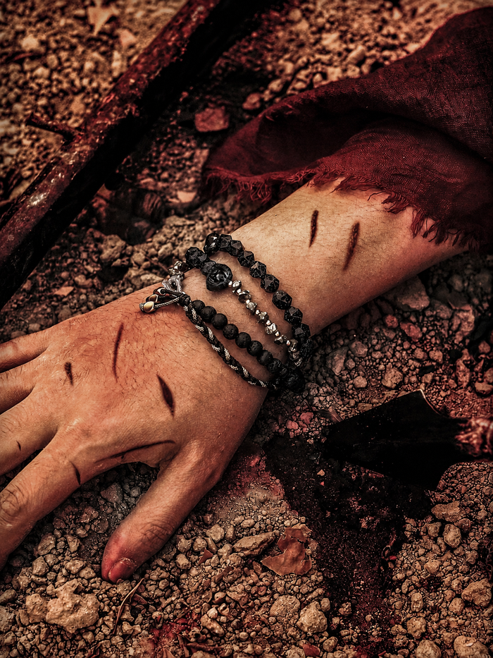 Battlefield — Black Mixed-Stone Bracelet — view 1