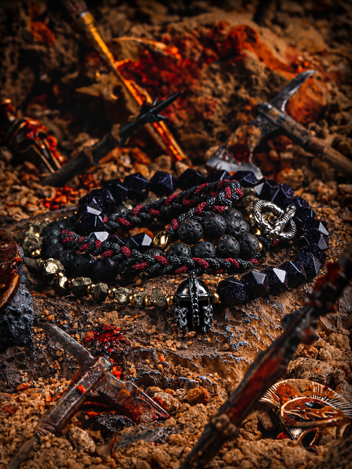 Battlefield — Black Mixed-Stone Bracelet — view 2