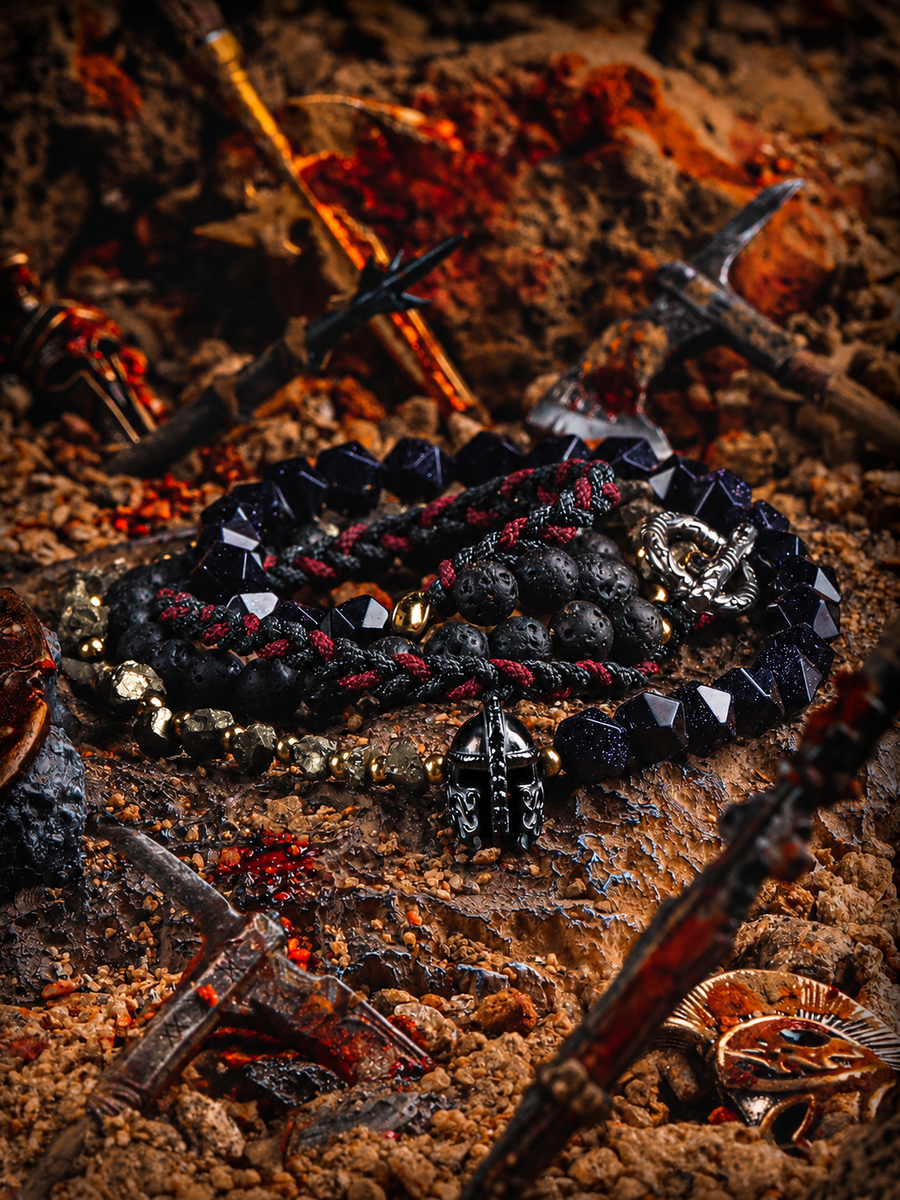 Battlefield — Black Mixed-Stone Bracelet — view 2