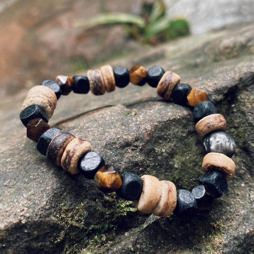 Brown Eye — Wood & Tiger’s Eye Bracelet — view 1