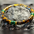 Malachite Rhythm — Malachite & Tiger’s Eye Bracelet — view 1