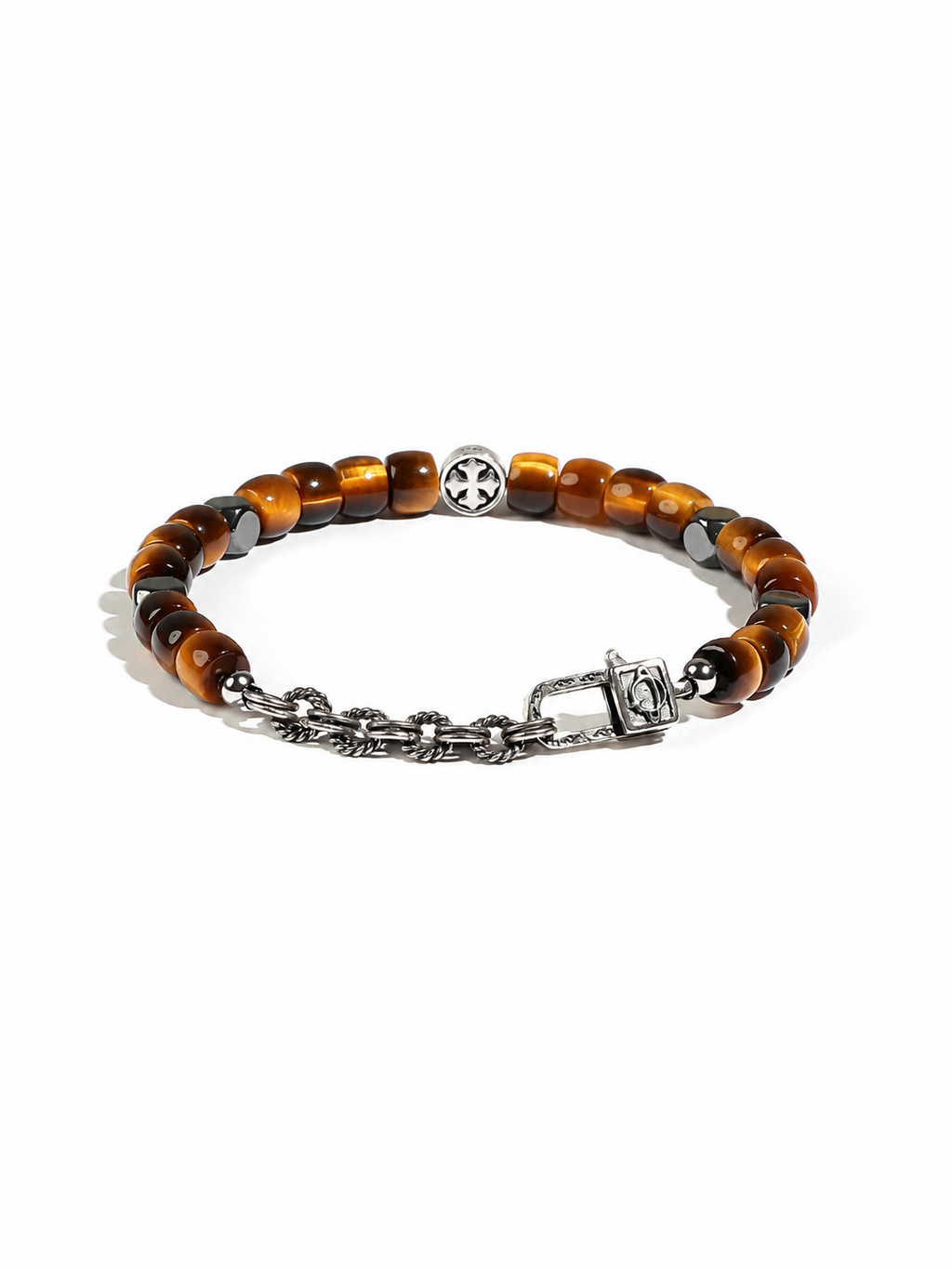 Solar Cut — Tiger’s Eye & Chain Bracelet — view 1