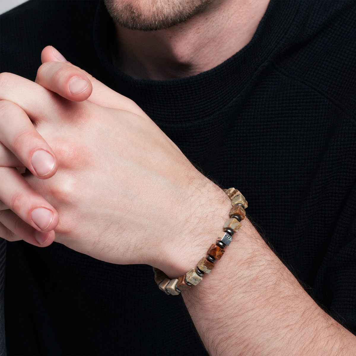 Stone Mosaic — Mixed Square-Bead Bracelet — view 2